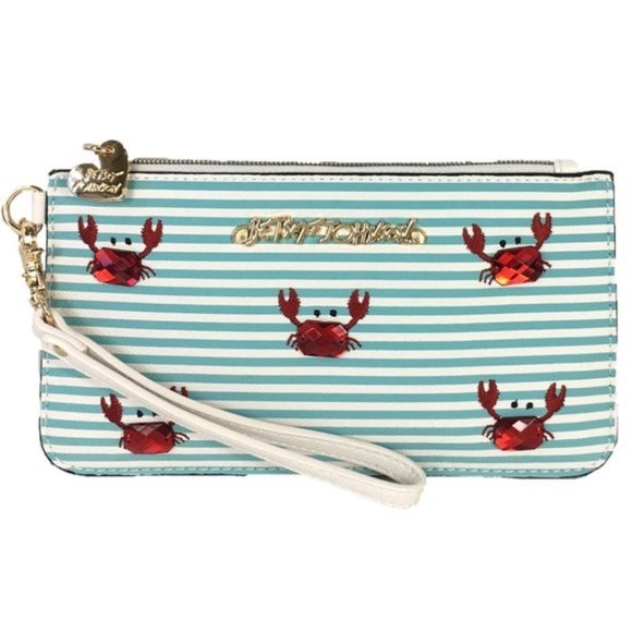 NWT Betsey Johnson Don't Be Shellfish Crab Wristlet - Picture 1 of 8